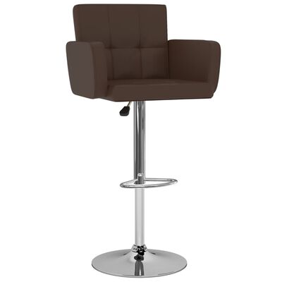 vidaXL Barstoelen 2 st kunstleer bruin