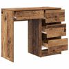vidaXL Bureau met lade Oud Hout 90 x 37,5 x 75 cm Bewerkt hout