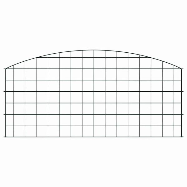 vidaXL Vijverhekken Set 5 pcs Groen 100 x 50 cm Staal