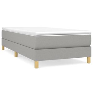 vidaXL Boxspring bed 80x200 cm stof lichtgrijs