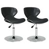 vidaXL Eetkamerstoelen 2 st kunstleer zwart