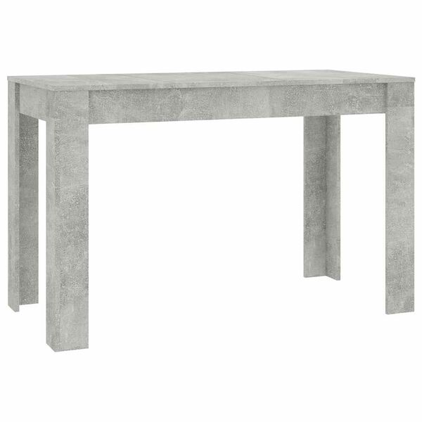 vidaXL Eettafel 120x60x76 cm bewerkt hout betongrijs