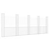 vidaXL Schanskorf U-vormig met 5 palen 500x20x200 cm ijzer