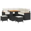 vidaXL Tuinbankenset 8 st Zwart poly rattan