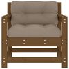 vidaXL Tuinstoelen 2 st met kussens massief grenenhout honingbruin