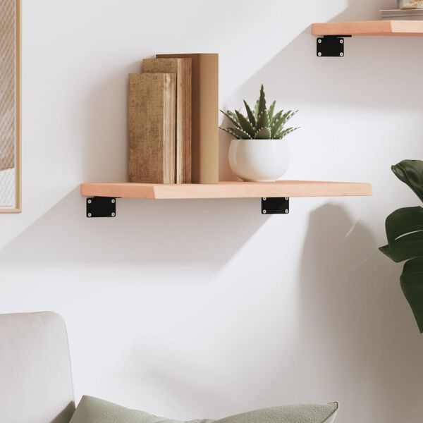 vidaXL Wandschap 40x30x2 cm onbehandeld massief eikenhout