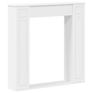 vidaXL Haardomlijsting Wit 100 x 20 x 100 cm Bewerkt hout