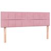 vidaXL Boxspring met matras fluweel roze 140x210 cm