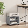 vidaXL Printerkastje met wielen 41x32x34,5 cm betongrijs