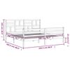 vidaXL Bedframe met hoofdbord massief hout grijs 200x200 cm