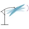 vidaXL Parasol met stalen paal 269x269x235 cm blauw