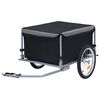 vidaXL Fietstrailer 65 kg zwart en grijs