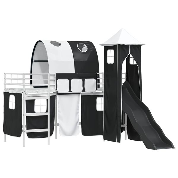 vidaXL Wit en zwart 74,5 x 190 cm