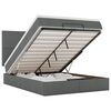 vidaXL Ottoman bed met matras en LED's 140x190cm stof donkergrijs