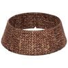 vidaXL Kerstboomkraag Rond Bruin &Oslash; 45 x 22 cm Waterhyacint