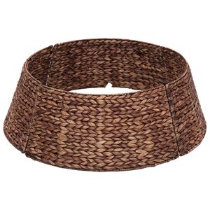 vidaXL Kerstboomkraag Rond Bruin &Oslash; 45 x 22 cm Waterhyacint