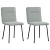 vidaXL Eetkamerstoelen 2 st fluweel lichtgrijs