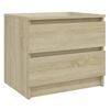 vidaXL Nachtkastjes 2 st 50x39x43,5 cm bewerkt hout sonoma eikenkleur