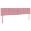 vidaXL Opbergbed met LED met matras met LED Roze 200 x 200 cm Fluweel