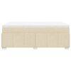 vidaXL Boxspring met matras stof cr&egrave;mekleurig 120x190 cm
