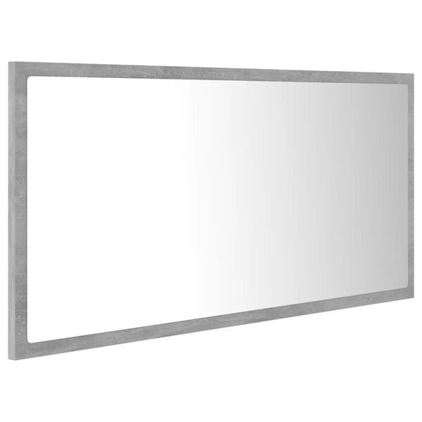 vidaXL Badkamerspiegel LED 90x8,5x37 cm acryl betongrijs
