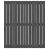 vidaXL Wandhoofdbord 95,5x3x110 cm massief grenenhout grijs