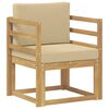 vidaXL 2 Stuk Buiten bankenset Polyester Wit en Beige