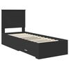 vidaXL Bedframe met lade Zwart en Zilver 70 x 190 cm Bewerkt hout