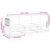 vidaXL 3-delige tuinbankset met kussens acaciahout & touw