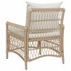 vidaXL Tuinstoel met kussen Beige 73 x 61 x 77 cm poly rattan