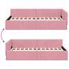 vidaXL Hoekbedframe met hoofdeinde Roze 90 cm x 200 cm Fluweel