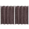 vidaXL Velvet Gordijnen met gordijnen 2 pcs Bruin 140 x 140 cm Fluweel