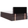 vidaXL Ottoman bed met matras en LED's 120x190 cm stof donkerbruin