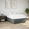 vidaXL Bedframe zonder matras stof donkergrijs 140x190 cm