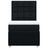vidaXL Boxspring met matras stof zwart 90x190 cm