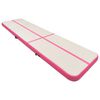 vidaXL Gymnastiekmat met pomp opblaasbaar 600x100x15 cm PVC roze