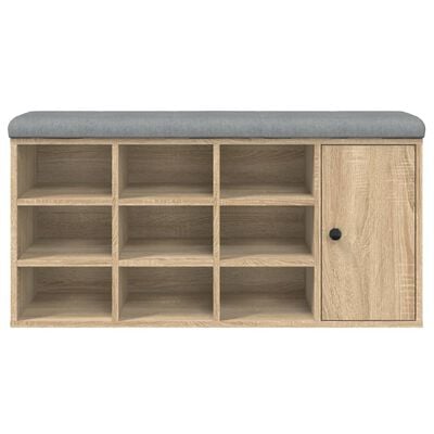 vidaXL Schoenenbank 102x32x50 cm bewerkt hout sonoma eikenkleurig