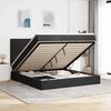 vidaXL Ottoman bed met matrassen en LED's 200x200cm fluweel zwart