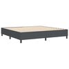 vidaXL Platform bedframe Donkergrijs 200 x 200 cm Katoen Stof