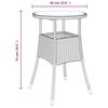 vidaXL 3-delige Bistroset met kussens poly rattan beige