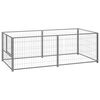 vidaXL Hondenkennel 200x100x70 cm staal zilverkleurig