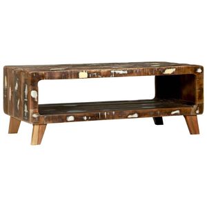 vidaXL Salontafel Multikleur 90 x 50 x 35 cm Massief Gerecycled Hout