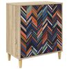 vidaXL Ladekast OMMEN Geometrische print 66 x 36,5 x 75 cm Sonoma