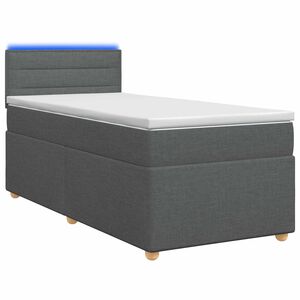 vidaXL Boxspringbed met matras Donkergrijs 80 x 200 cm Stof