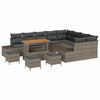 vidaXL Tuinbankenset 13 st Grijs poly rattan