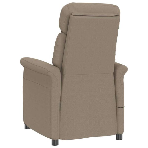 vidaXL Massagestoel met kussen Taupe 70.5 x 96.5 x 95 cm Stof