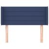 vidaXL Hoofdbord met randen 83x16x78/88 cm stof blauw