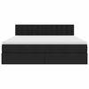 vidaXL Opbergbed met matras met matras Zwart 160 x 200 cm Bewerkt hout