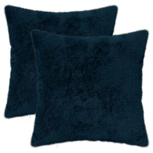 vidaXL Kussensloop 2 st HEERLEN Marineblauw 35 x 35 cm