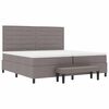 vidaXL Boxspringbed met hoofdeinde Taupe 200 x 200 cm Stof